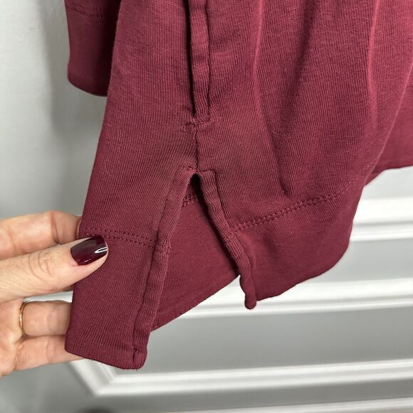 Chico's Women's The Ultimate Tee Size 4 XXL LONG Sleeve QUALITY Tee Red Pockets - Picture 4 of 9